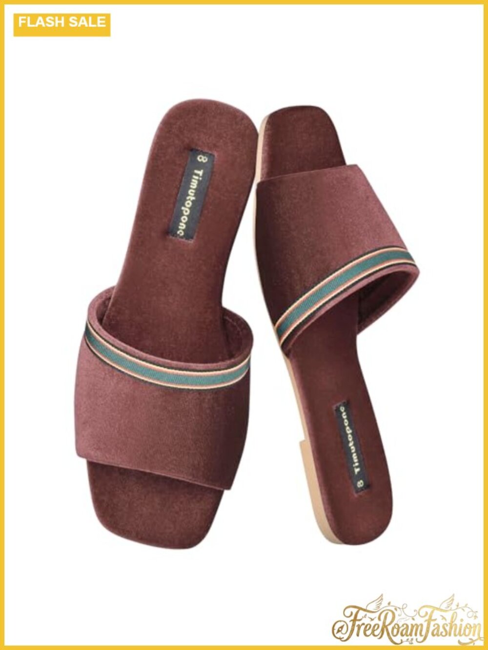 Velvet Slippers Ultra Thick Memory Foam Plush Slide Indoor Outdoor